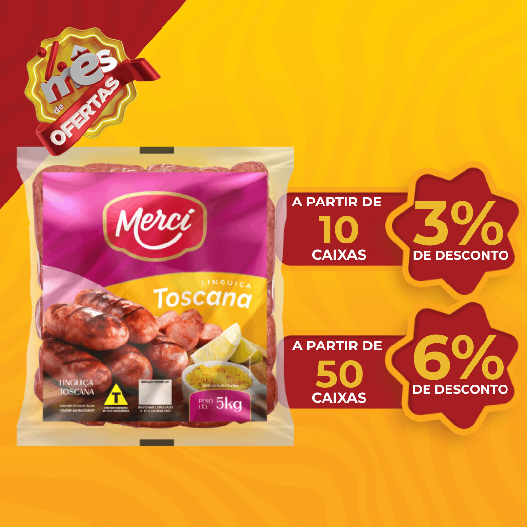 Lingui&ccedil;a Toscana Cong 5kg - Merc&iacute;